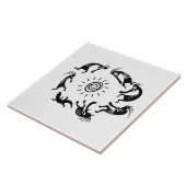 Zuidwesten Petroglyh Kokopelli inheemse keramische Tegeltje (Zijkant)