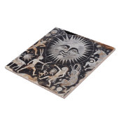 Zuidwesten Petroglyph Design Dieren Maan Dansen Tegeltje (Zijkant)