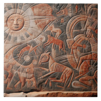 Zuidwesten Petroglyph Design Dieren Maan Dansen Tegeltje