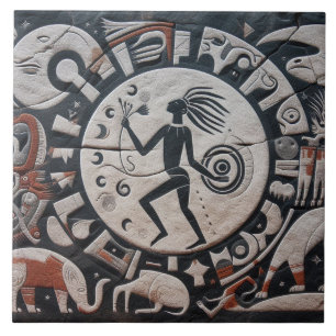 Zuidwesten Petroglyph Design Dieren Maan Dansen Tegeltje