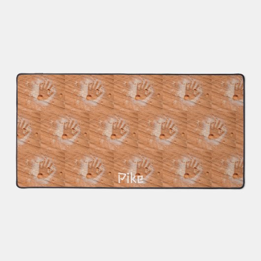 Zuidwesten Petroglyph Hands Art gepersonaliseerd Bureaumat (Voorkant)