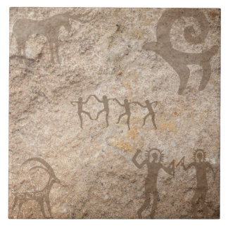 Zuidwesten Petroglyph Native Amerikaanse Keramisch Tegeltje