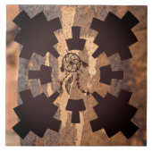 Zuidwesten Petroglyph Native Amerikaanse Keramisch Tegeltje (Voorkant)