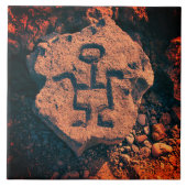 Zuidwesten Petroglyph Prehistorische Kunst Keramis Tegeltje (Voorkant)