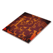 Zuidwesten Petroglyph Prehistorische Kunst Keramis Tegeltje (Zijkant)