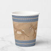 Zuidwesten Pronghorn Antelope Blue Border Papieren Bekers (Voorkant)