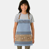 Zuidwesten Pronghorn Antelope Blue Border Small Schort (Insitu)