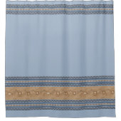 Zuidwesten Pronghorn Antelope Blue & Tan Pattern Douchegordijn (Voorkant)