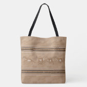 Zuidwesten Pronghorn Antelope Herd Brown Border Tote Bag (Achterkant)