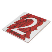 Zuidwesten Red Chili Pepper House nummer 2 twee Tegeltje (Zijkant)