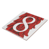 Zuidwesten Red Chili Pepper House Nummer 8 Acht Tegeltje (Zijkant)