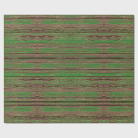 Zuidwesten rustiek groen geschilderd hout ontwerp cadeaupapier (Vlak)