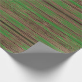 Zuidwesten rustiek groen geschilderd hout ontwerp cadeaupapier (Hoek)