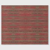 Zuidwesten rustiek rood geschilderd hout ontwerp cadeaupapier (Vlak)