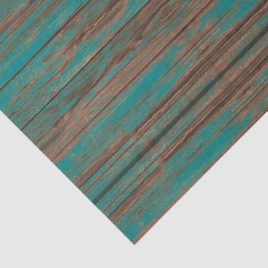 Zuidwesten rustiek verweerd turquoise geschilderd  tissuepapier (Detail)