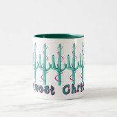 Zuidwesten Saguaro Kerstmis Tweekleurige Koffiemok (Center)