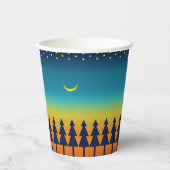 Zuidwesten Sunset Pines en Moon Design Papieren Bekers (Voorkant)