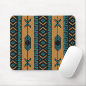 Zuidwesten Turquoise Aztec Patroon Muismat (Met muis)