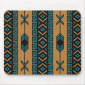 Zuidwesten Turquoise Aztec Patroon Muismat (Voorkant)