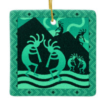 Zuidwesten Turquoise Kokopelli Kerstmis