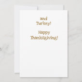 Zuidwesten Tuxedo Cat Thanksgiving Kaart (Achterkant)