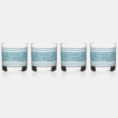 Zuidwesten Winter Herten Blauw en Wit Whisky Glas (Voorkant)