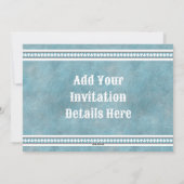 Zuidwesten Winter Herten Blauw Flat uitnodiging (Achterkant)