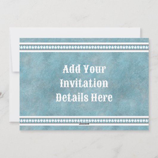 Zuidwesten Winter Herten Blauw Flat uitnodiging (Achterkant)