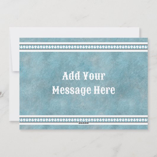 Zuidwesten Winter Herten Blauw Flat Vakantie Groet Feestdagenkaart (Achterkant)