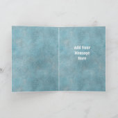 Zuidwesten Winter Herten Blauw Vakantie Groet Kaar Kaart (Binnen)