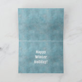 Zuidwesten Winter Herten Blauw Vakantie Groet Kaart (Binnen)