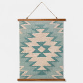 Zuidwester Wall Art, Pastel Aqua Hanging Tapestry Hangend Wandkleed (Voorkant)