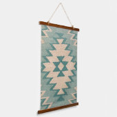 Zuidwester Wall Art, Pastel Aqua Hanging Tapestry Hangend Wandkleed (Gebogen)
