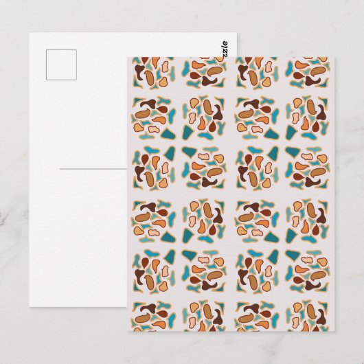 Zuidwesters Abstract Aardetoon Patroon Kunst Briefkaart (Voorkant / Achterkant)
