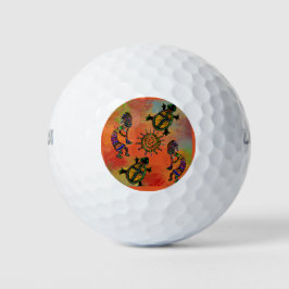 ZUIDWESTERS KOKOPELLI-KUNST GOLFBALLEN