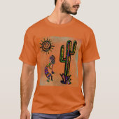 ZUIDWESTERS KOKOPELLI-KUNST T-SHIRT (Voorkant)