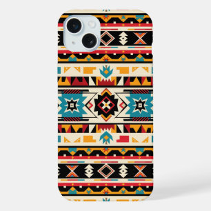 Zuidwesterse geometrische kunst iPhone 15 plus case