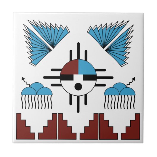 Zuidwesterse indiaanse kunst tegeltje (Voorkant)