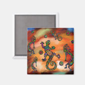 Zuidwesterse Kunst Kokopeli Magneet (Voorkant / Achterkant)