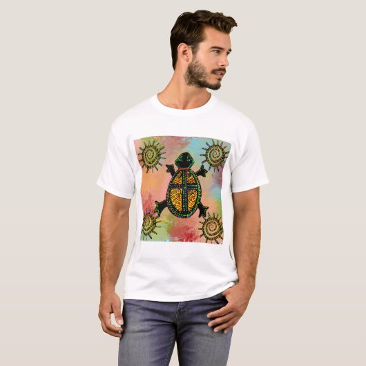 ZUIDWESTERSE SCHILDPAD KUNST T-SHIRT (Voorkant volledig)