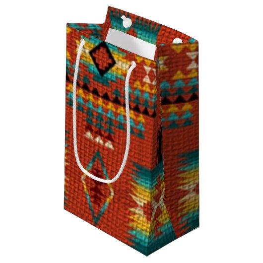 Zuidwestpatroonmiddeltas Klein Cadeauzakje (Voorkant Gekanteld)
