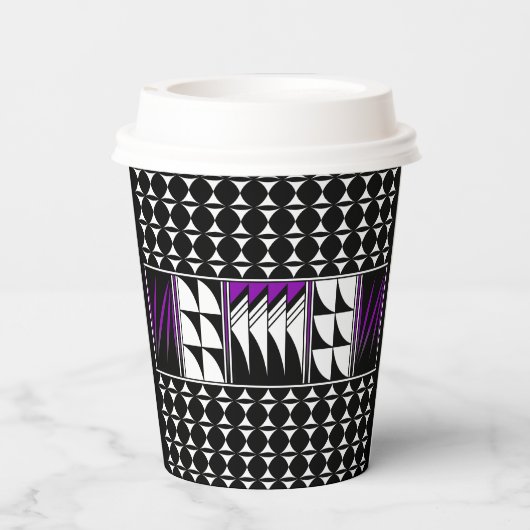 Zuidwestverdampingsbeschietingen in Paars Papieren Bekers (Achterkant)