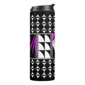 Zuidwestverdampingsverbijstering in roze tumbler thermosbeker (Gedraaid links)