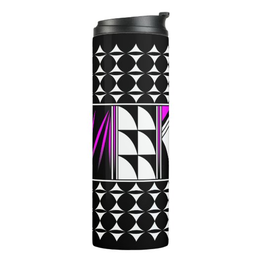 Zuidwestverdampingsverbijstering in roze tumbler thermosbeker (Gedraaid links)