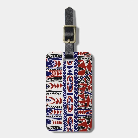 Zuidzee Samoa Batik Bagagelabel (Voorkant verticaal)