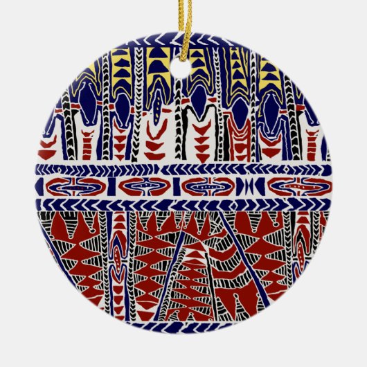 Zuidzee Samoa Batik Keramisch Ornament (Voorkant)