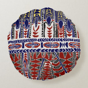 Zuidzee Samoa Batik Rond Kussen
