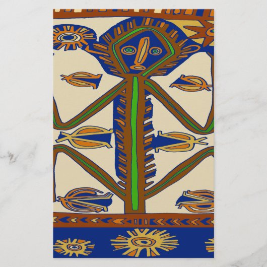 Zuidzee Samoa Man Briefpapier (Voorkant)