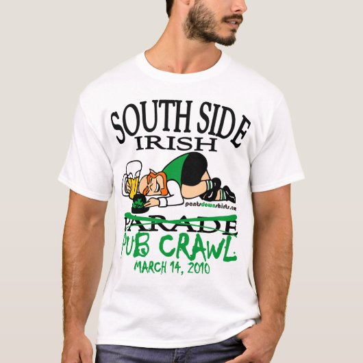 ZUIDZIJDE IRISH PUB CRAWL T-SHIRT (Voorkant)