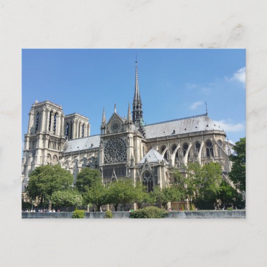 Zuidzijde van de kathedraal van Notre Dame Paris Briefkaart (Voorkant)